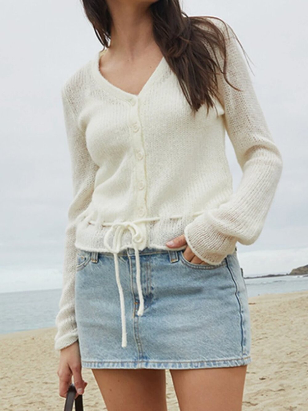 Brandy Mellville John Galt O/S Light Cardigan